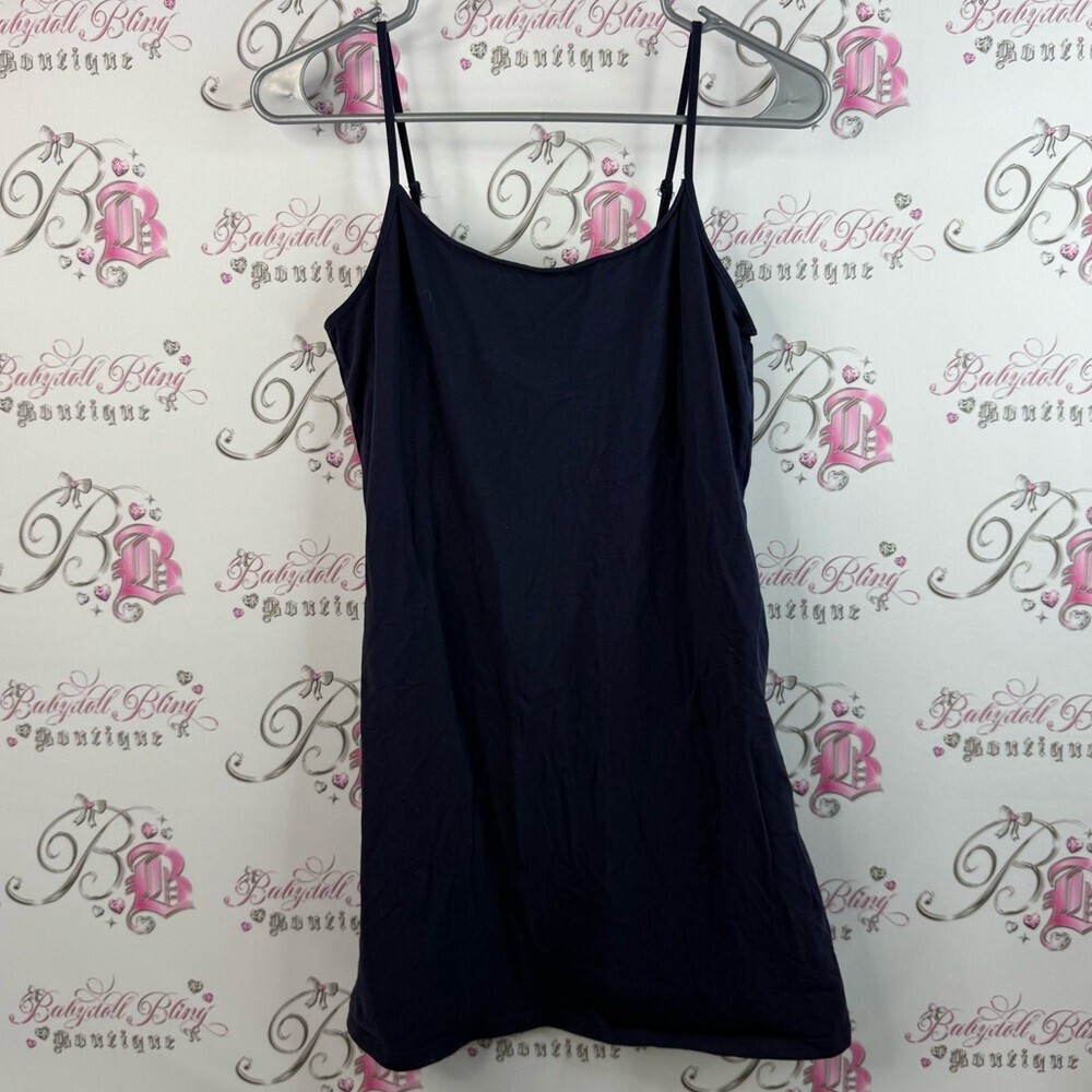 MyStyle cami tank top stretchy camisole dark blue Navy Blue Top